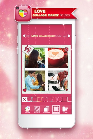 Love Collage Maker Pic Editor - Beautiful Photo Frames and Cam Effects screenshot 3