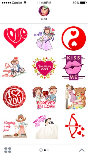 Lovemoji - Love emoji for iMessage Stick