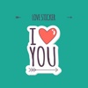 I Love You - Heart Stickers