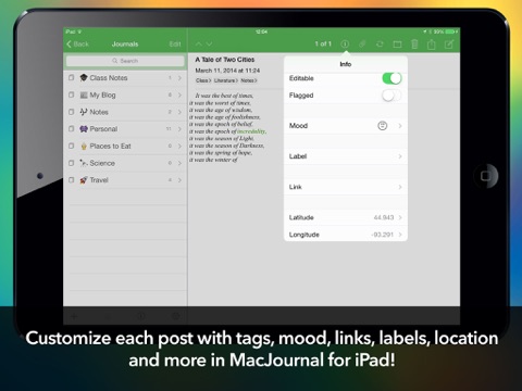 MacJournal for iPad screenshot 4