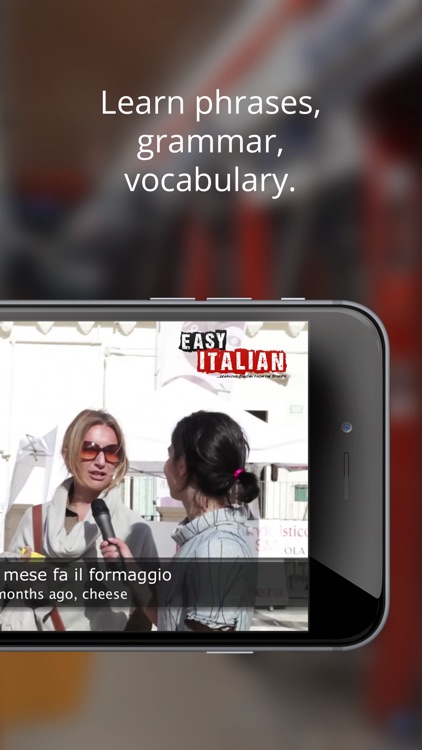 Learn to speak Italian with vocabulary & grammar