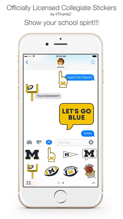 University of Michigan Stickers for iMessage