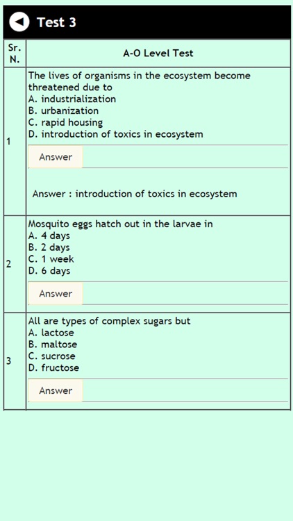 A-O level test