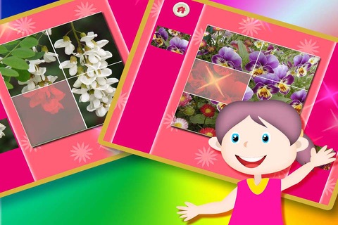 Скриншот из Picture Jagsaw Puzzle Game For Kids - About Flowers