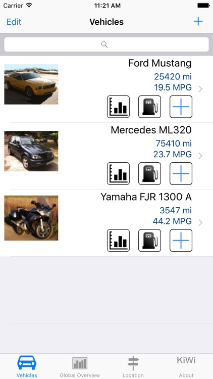 Gas Manager, fuel consumption & cost calculator