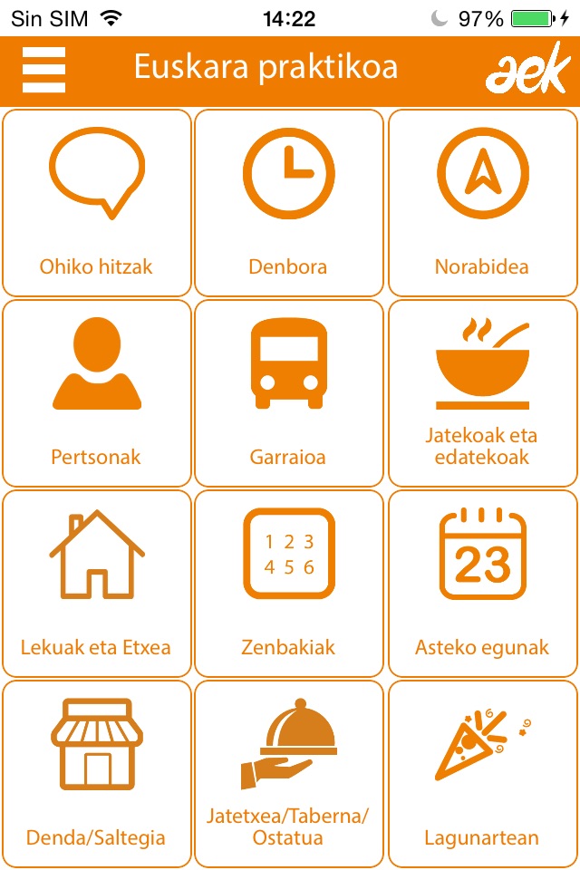 AEK euskara praktikoa screenshot 2
