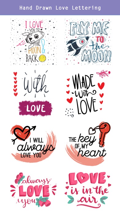 Hand Drawn Send Love Stickers screenshot 3