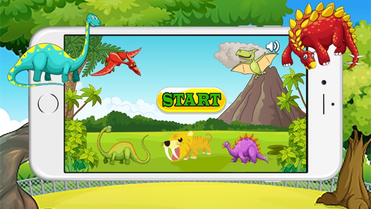 Cute dinosaurs remembering (IQ) matching games for kids