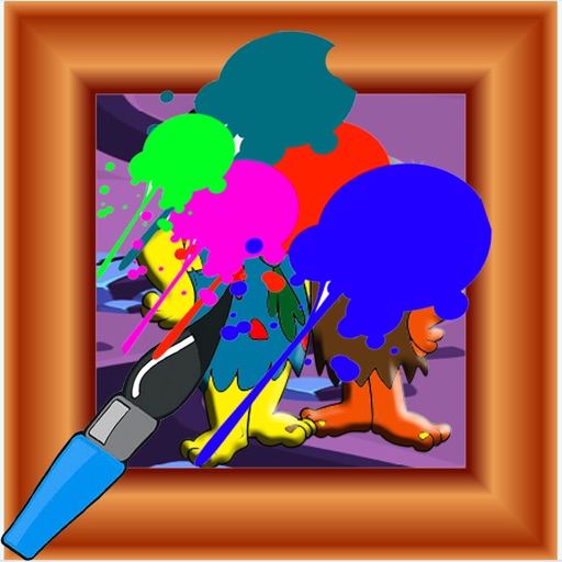Coloring Kids Game The Flintstones Version iOS App