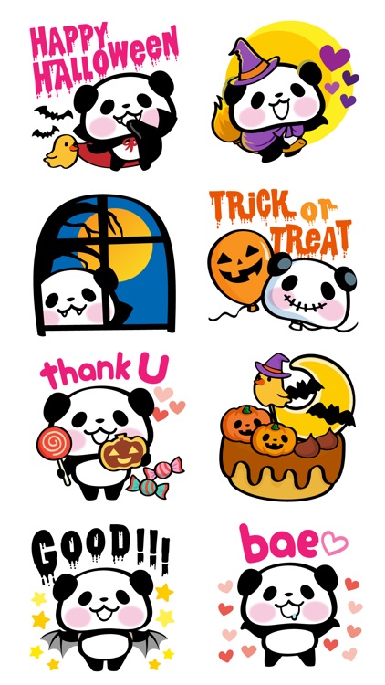 Pandaaa!!! Halloween Stickers