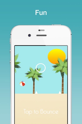 Summer Beach Ball Champion: Tap to Bounce, Avoid the Spikes! screenshot 2