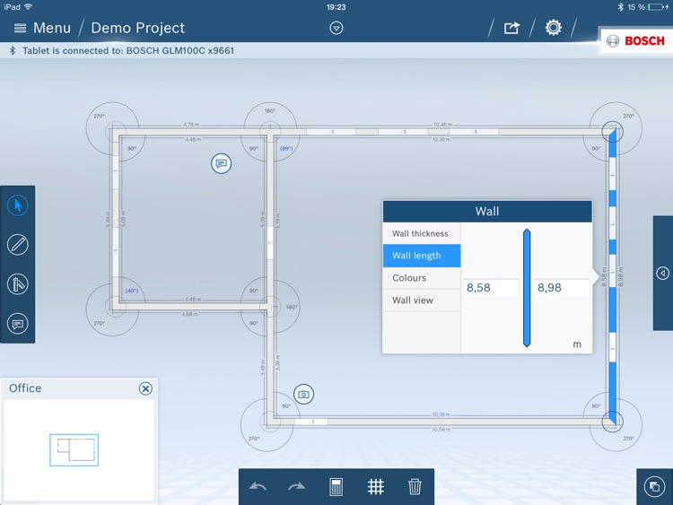 GLM floor plan by Robert Bosch GmbH