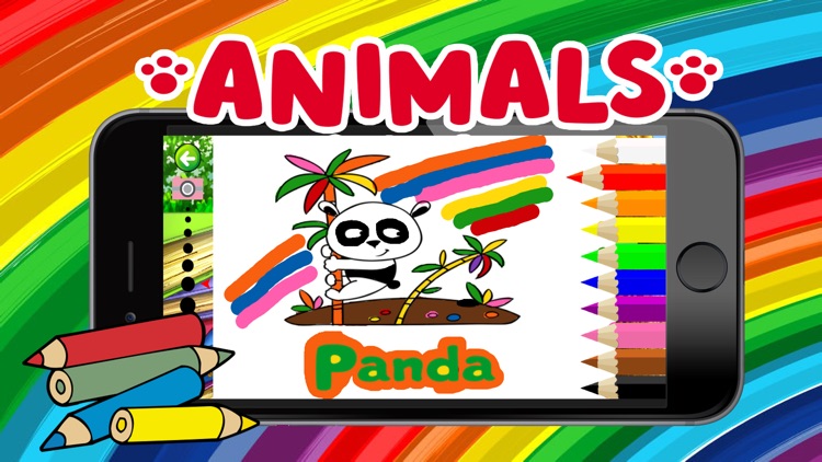 Cute animal alphabet coloring book for kids easy toddler game
