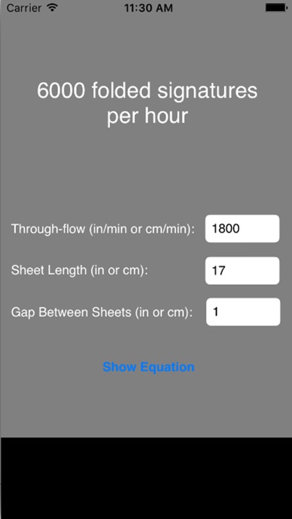 Folding Machine Output