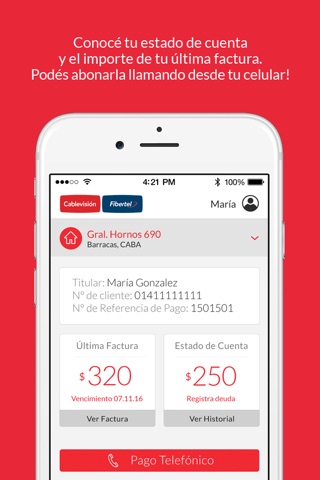 Mi Cuenta Cablevisión Fibertel screenshot 2
