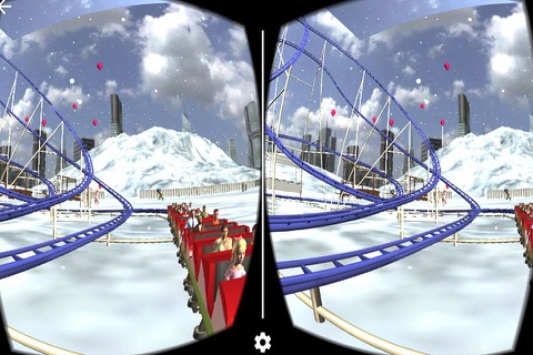 VR - Winter Tourist Roller Coaster Simulator Free screenshot 3