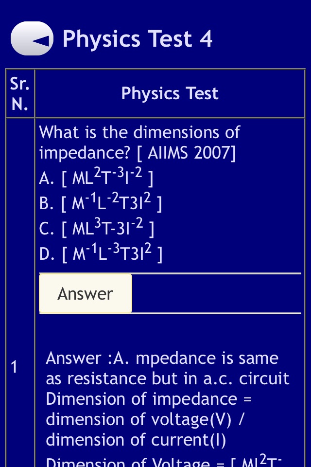 Physics Notes MCQ screenshot 4