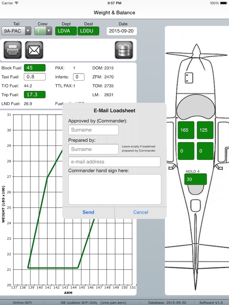 Pan Aero Weight and Balance Light Aircraft screenshot 3