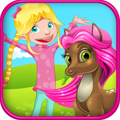 Pony Makeover Go Magic Pony Care Games for Girls icon