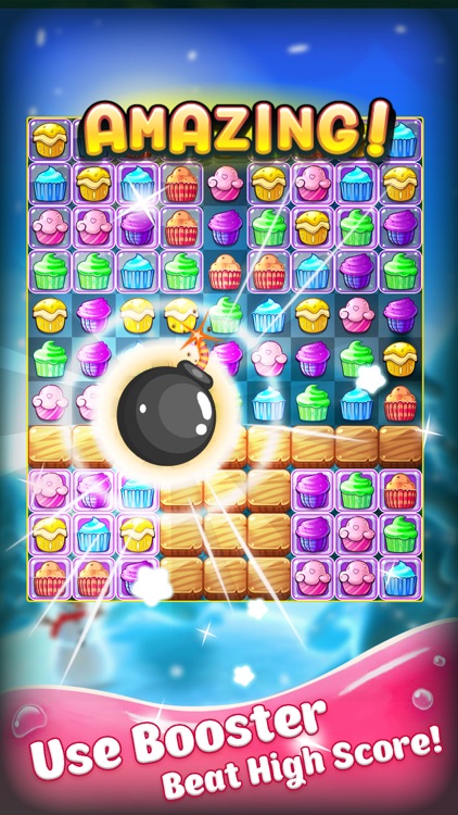 CupCake Crush Pop Legend - Candy Match 3 Game Free screenshot-3