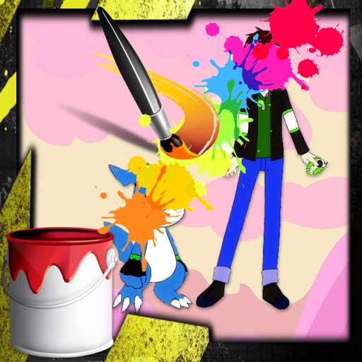 Paint Fors Kids Game Digimon Adventure Version iOS App