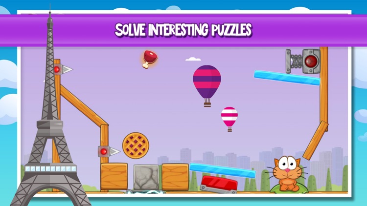 Hungry cat: puzzle for family