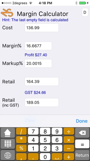 Margin Calculator