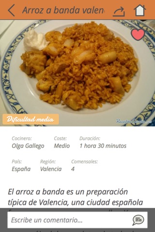 Recetas españolas screenshot 2