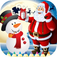 Activities of Coloring Book Christmas: Paint Santa,Gift,snowman