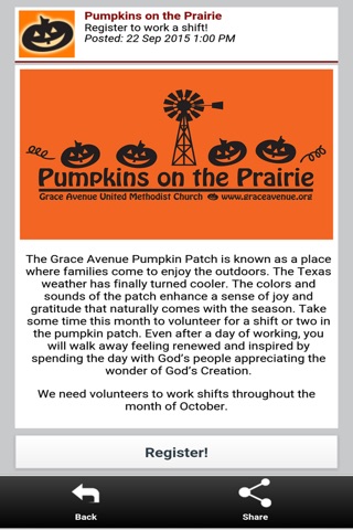 Grace Avenue UMC Mobile Application screenshot 3