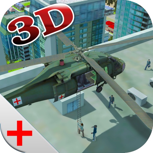 Army Ambulance Relief Helicopter 3D - Apache Flight Simulator Game Icon