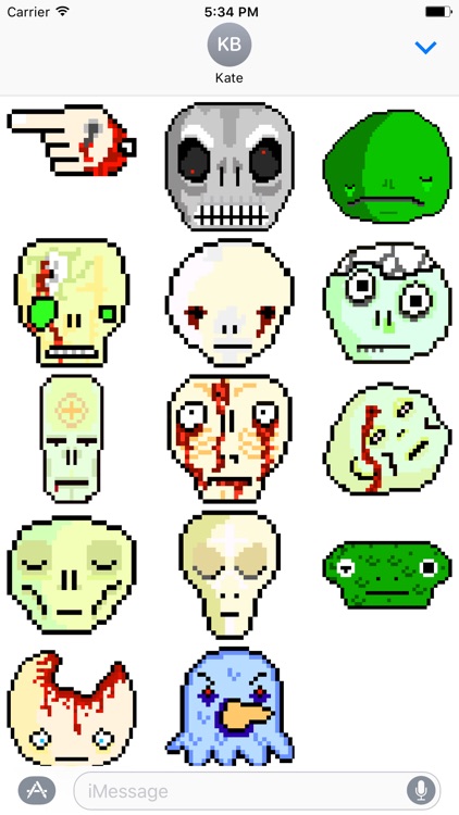 Zombie Head Stickers