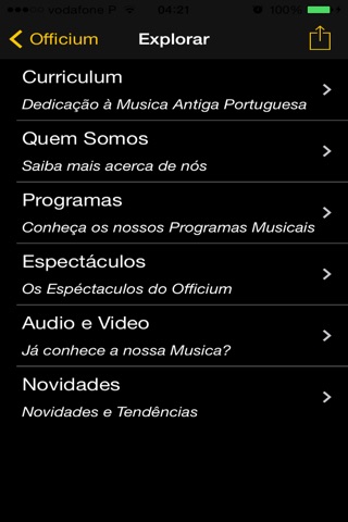 Officium Ensemble Portugal screenshot 2
