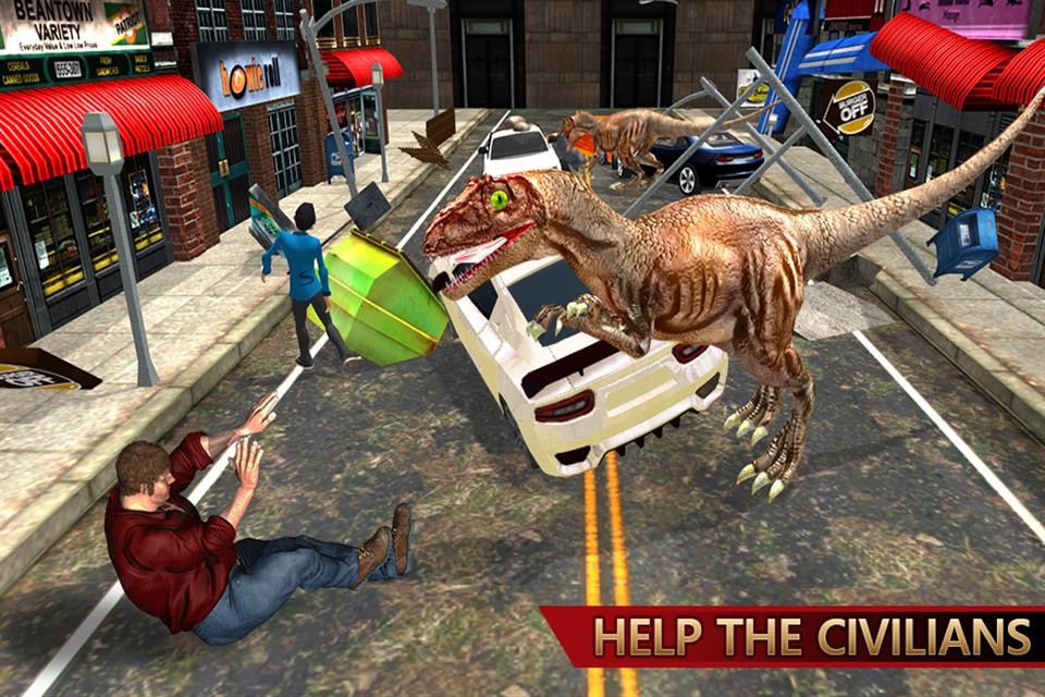 Dinosaur Attack City Hunting 2017 screenshot 3
