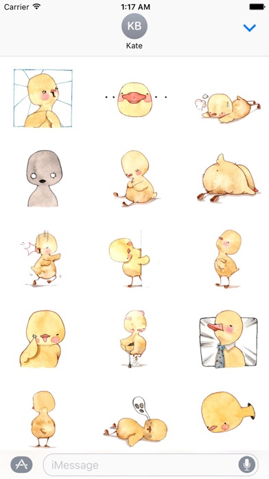 Watercolor Duckling Sticker screenshot 2