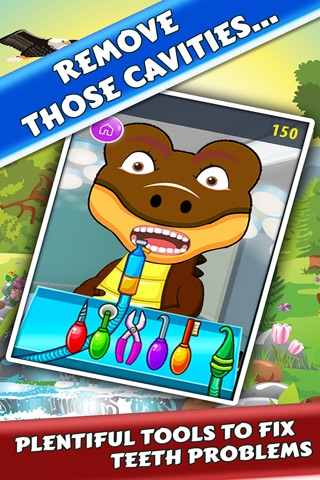 Candy Crazy Alligator Dentist - Free Sweet Kids Game screenshot 2