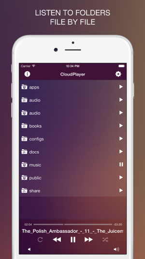 ‎CloudPlayer Pro - audio player from clouds Screenshot