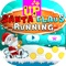 Santa Claus Running at Christmas