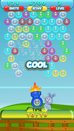 兔子最大泡泡射击的孩子