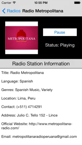 Game screenshot Peru Radio Live Player (Lima / Spanish / Perú) hack