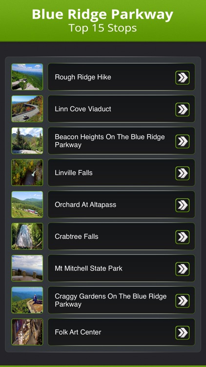 Blue Ridge Parkway Top 15 Stops