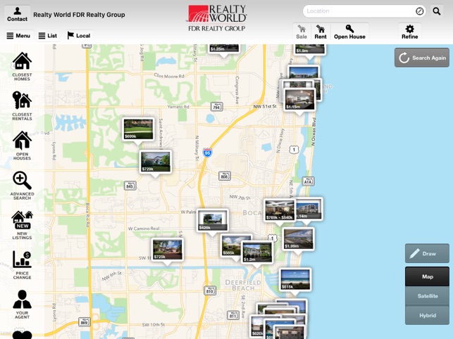 Realty World FDR Realty Group for iPad