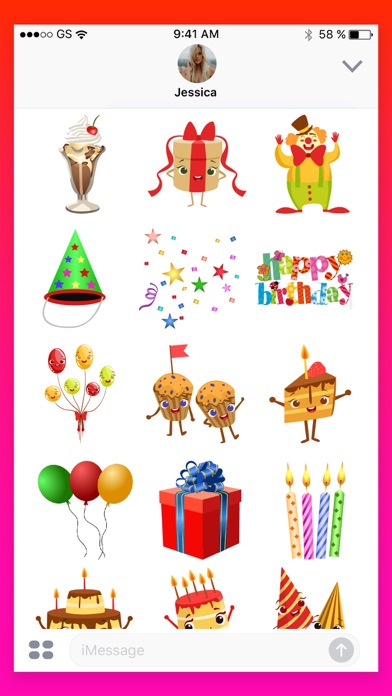 Happy Birthday Wish Stickers screenshot 3