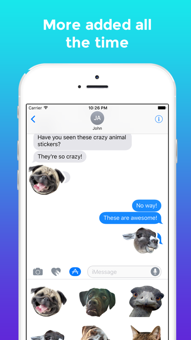 How to cancel & delete Crazy Animals! Funny animal reaction meme stickers from iphone & ipad 2