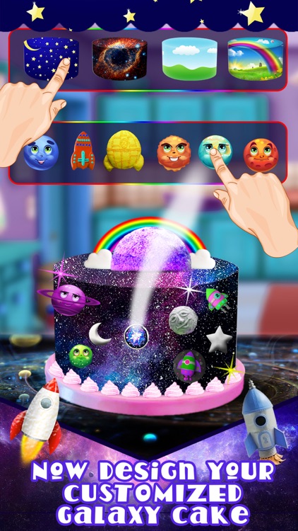 DIY Galaxy Real Cake Maker - Mirror Fondant Decor