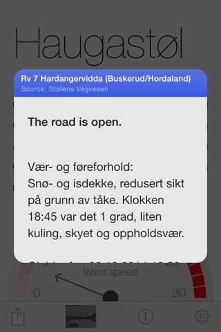 Haugastøl Wind Meter screenshot 2