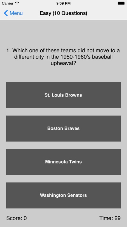 Historic Baseball Teams Trivia