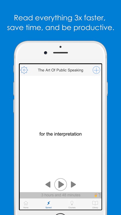 Spreeder: Speed Reading E-Reader and Trainer