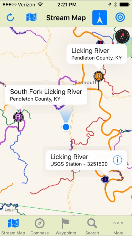 Stream Map USA - Mountain South