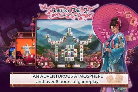 Sakura Day 2 Mahjong screenshot 2